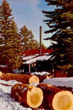 Sawmill in the wintertime