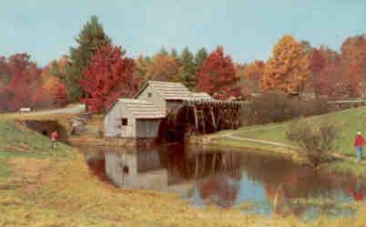 Old mill and autumn foliage