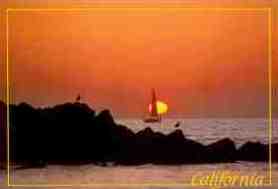 Coast, sailing, sunset