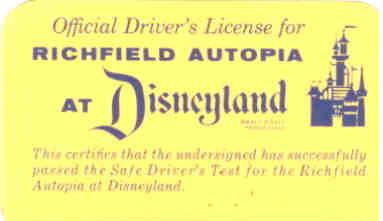 Anaheim, Disneyland, Richfield Autopia (not a postcard)