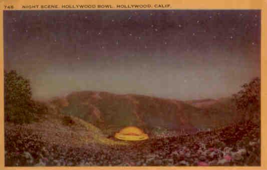 Hollywood Bowl, night scene