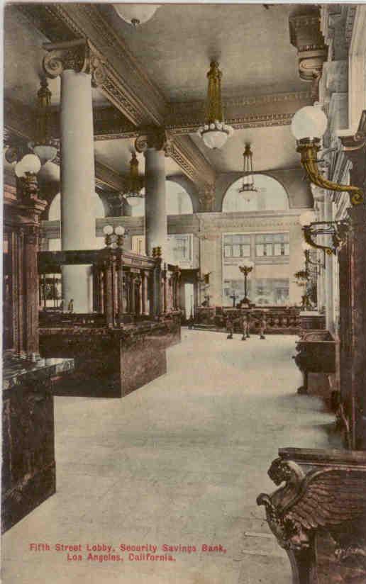 Los Angeles, Security Savings Bank, Fifth Street Lobby