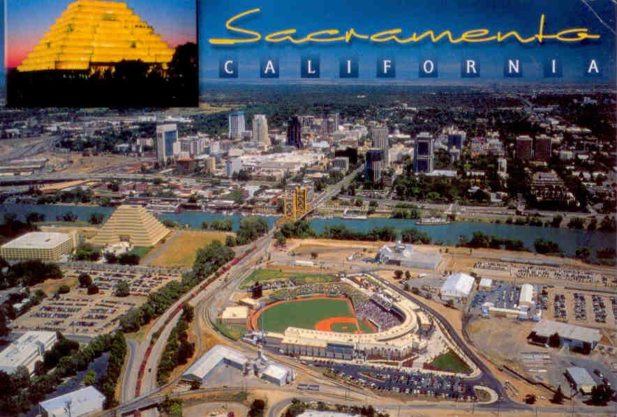 Sacramento, aerial view, Raley Field