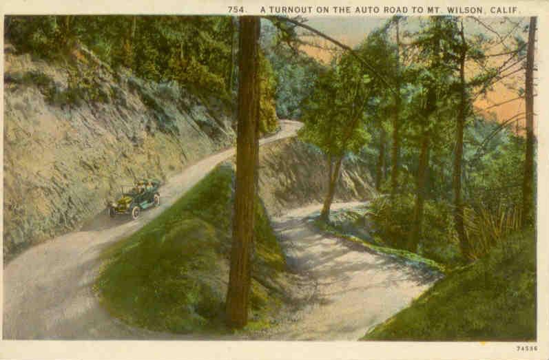 A turnout on the auto road to Mt. Wilson