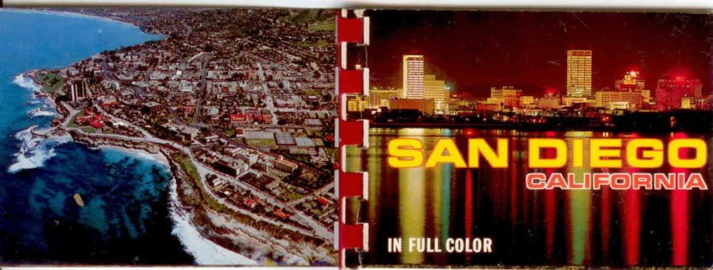 San Diego California in full color – miniature folder (not postcards)