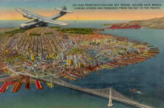 San Francisco, Bay and Golden Gate Bridges