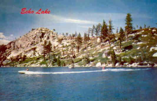 Echo Lake, water skiing