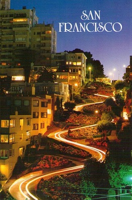 San Francisco, Lombard Street at night