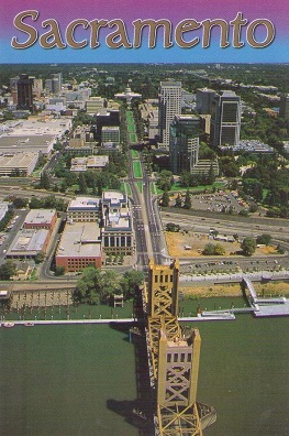 Sacramento, aerial view down Capitol Avenue