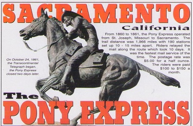 Sacramento, The Pony Express Statue