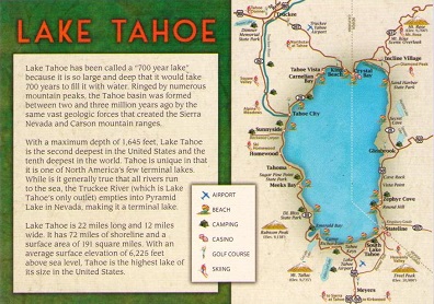 Lake Tahoe, map