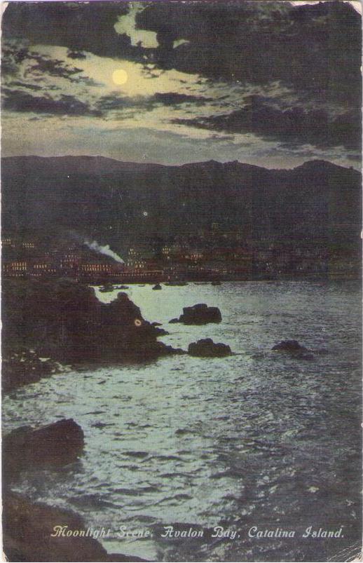 Moonlight Scene, Avalon Bay, Catalina Island
