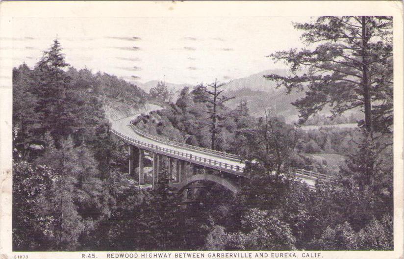 Redwood Highway between Garberville and Eureka