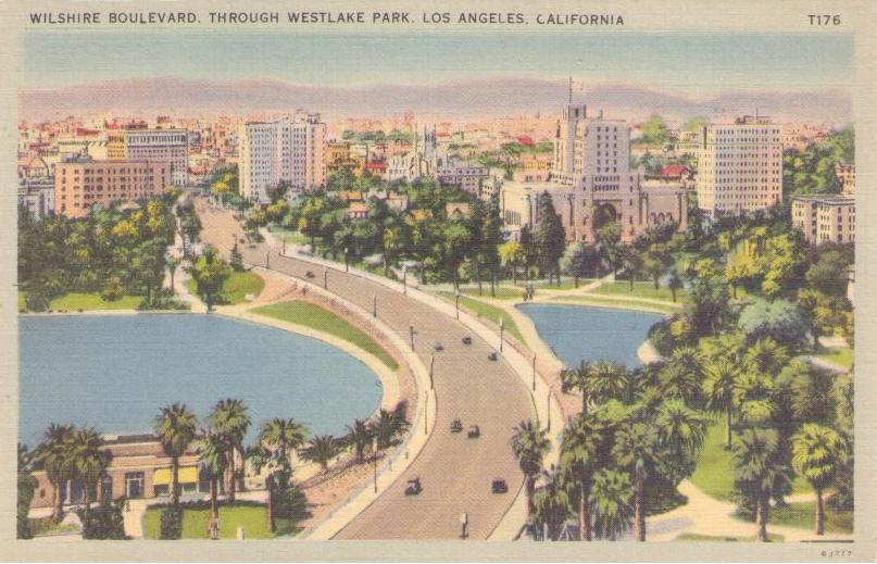 Los Angeles, Wilshire Boulevard, through Westlake Park