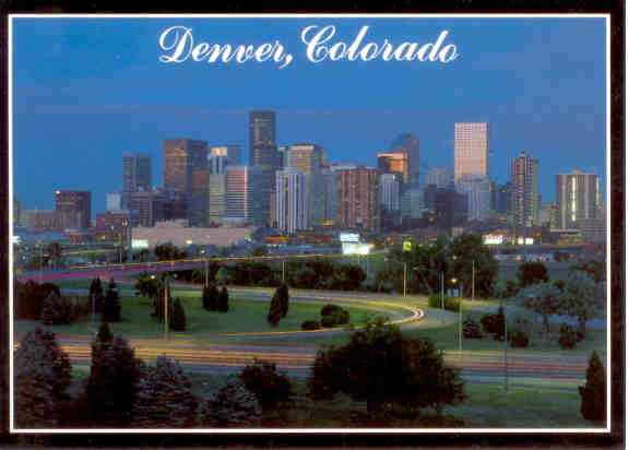 Denver, skyline night view