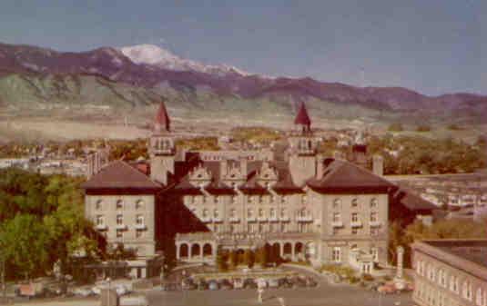 Colorado Springs, Antlers Hotel and Pikes Peak