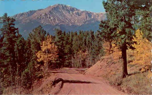 Pikes Peak from Rampart Range Road (Colorado, USA)