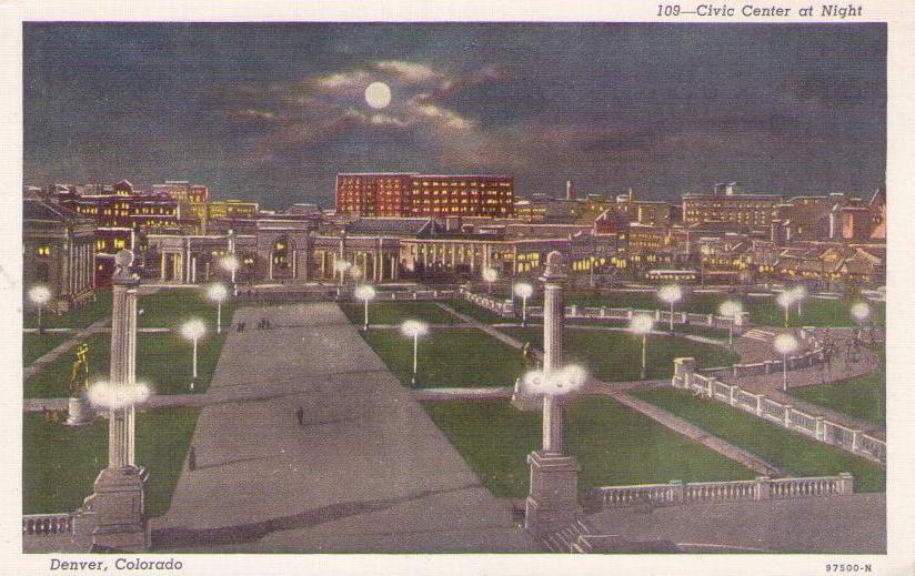 Denver, Civic Center at Night