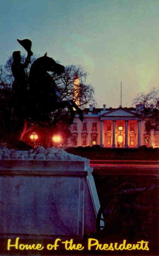 Night view of the White House