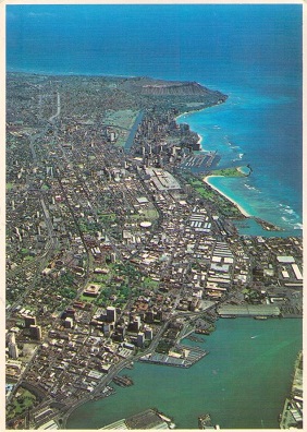 Honolulu, aerial view