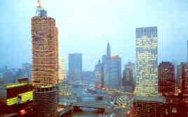Chicago, skyline at twilight