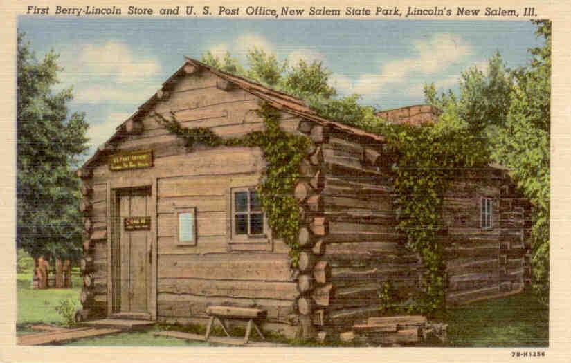 First Berry-Lincoln Store and U.S. Post Office, New Salem State Park, Lincoln’s New Salem