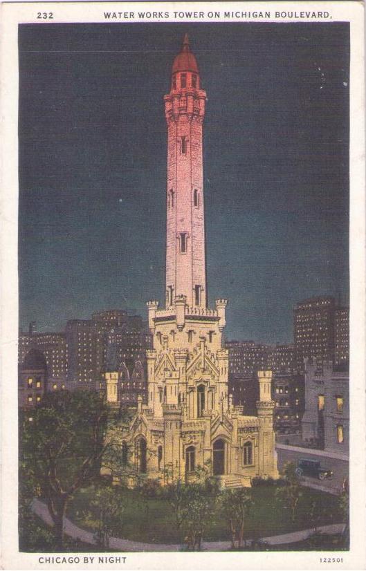 Chicago, Water Works Tower on Michigan Boulevard