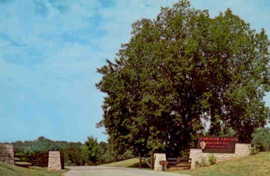 Hodgenville, Entrance to Abraham Lincoln Birthplace National Historic Site