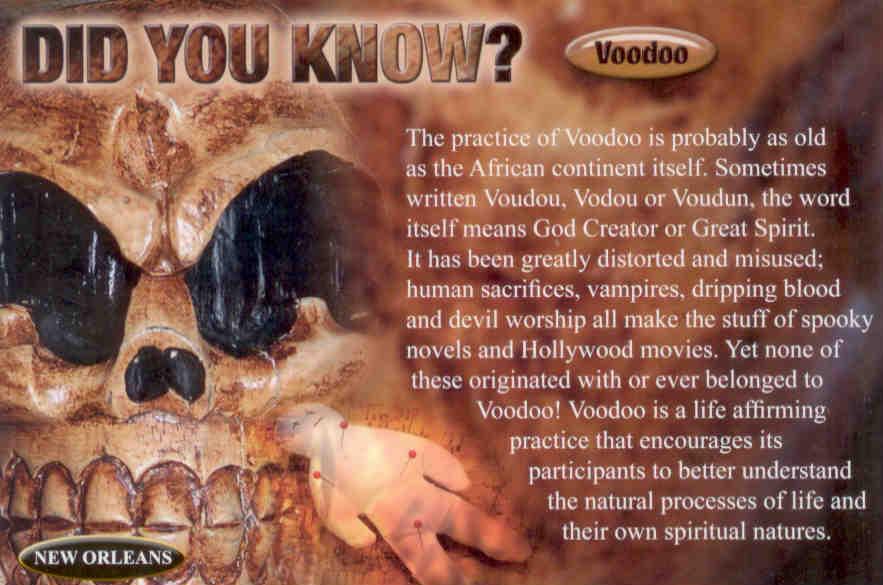 New Orleans, Did You Know? Voodoo