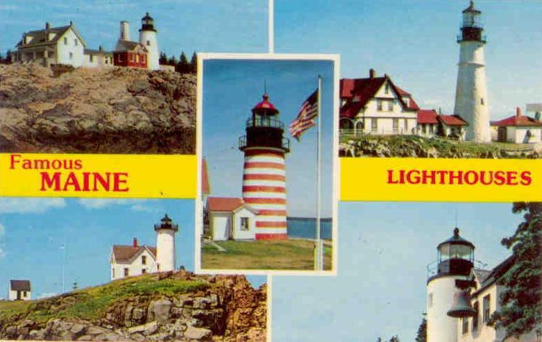 Famous Maine Lighthouses (no border)