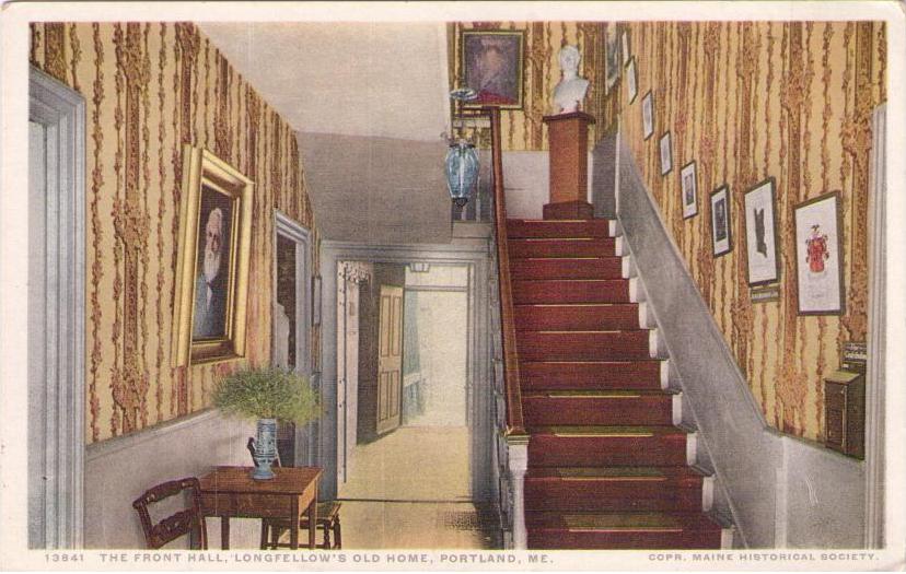 Portland, The Front Hall, Longfellow’s Old Home