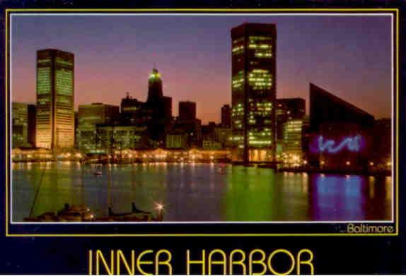 Baltimore, Inner Harbor at Sunset
