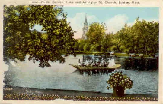 Boston, Public Garden and Arlington St. Church