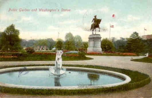 Boston, Public Garden and Washington’s Statue