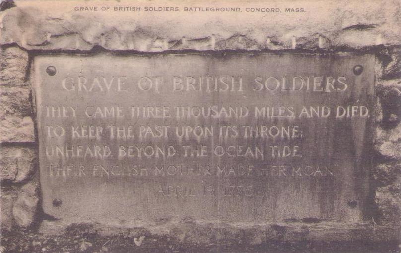 Concord, Grave of British Soldiers