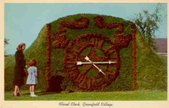 Dearborn, Greenfield Village floral clock