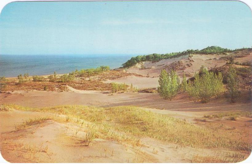 Golden Sand Dunes along the shores of Lake Michigan