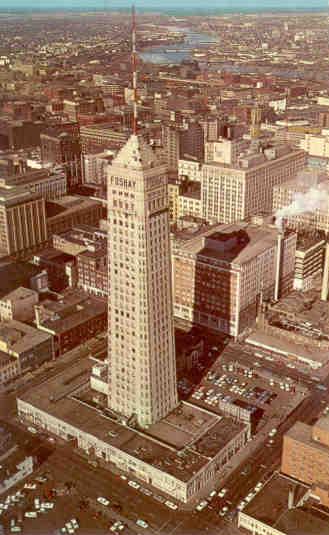 Minneapolis, downtown aerial view