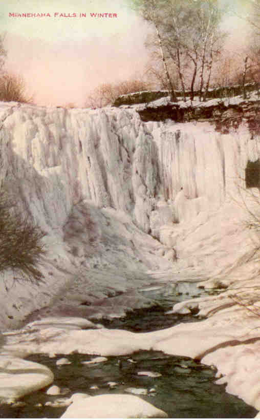 Minnehaha Falls in Winter