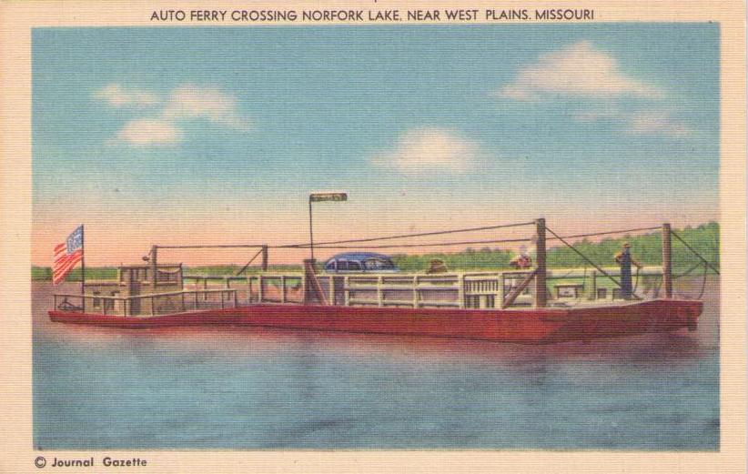 West Plains, Auto ferry across Norfork Lake