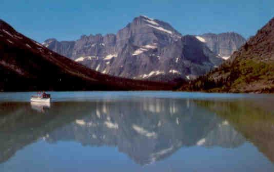 Glacier National Park, Josephine Lake and Mt. Gould