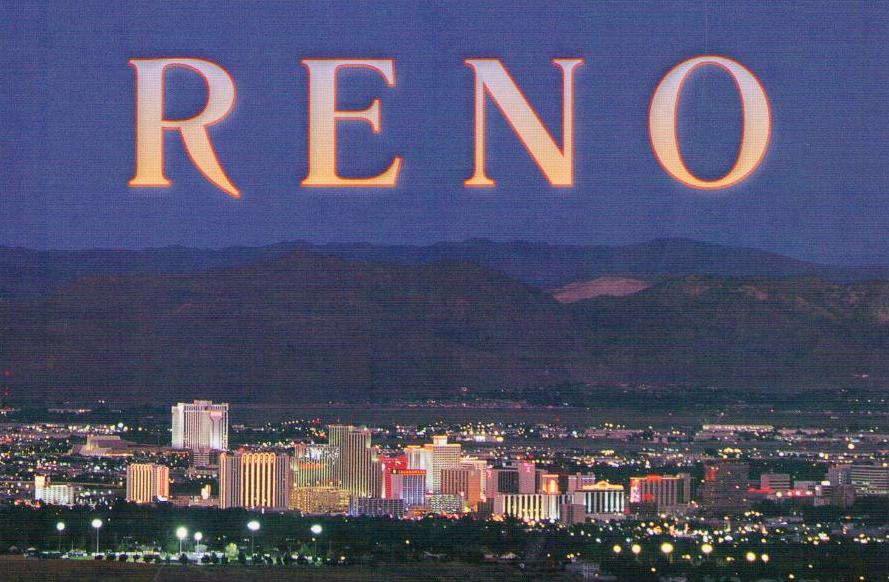 Reno, skyline at night