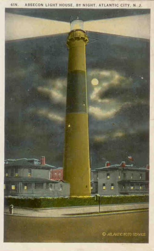 Atlantic City, Absecon Light House, by night