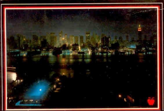 New York City, skyline at night