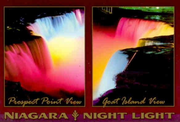 Niagara Falls, night light