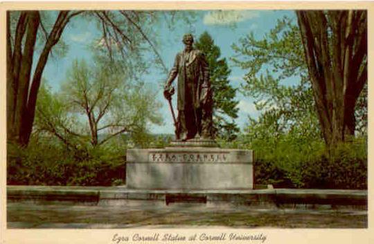 Ithaca, Cornell University, Ezra Cornell statue