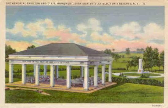 Bemis Heights, Saratoga Battlefield, Memorial Pavilion and D.A.R. Monument