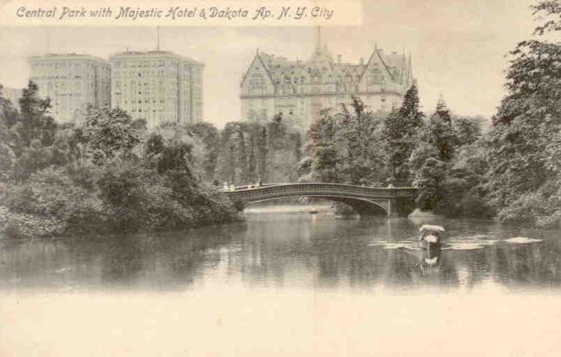 Central Park with Majestic Hotel & Dakota Ap. N.Y. City