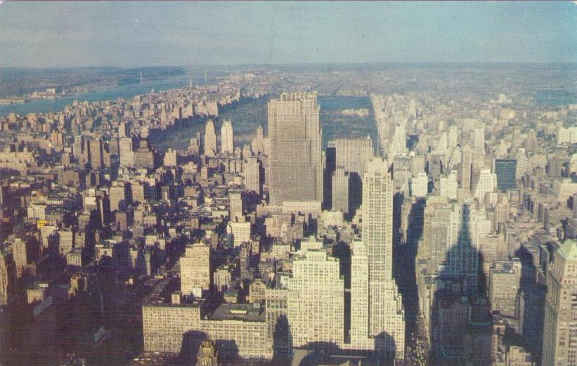 New York City as seen from the Empire State Building Observatory–looking north