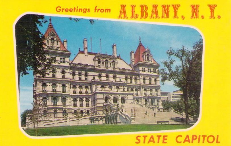 Greetings from Albany, State Capitol